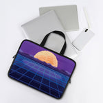8-Bit Pixel Digital Landscape Print Laptop Sleeve With Handle