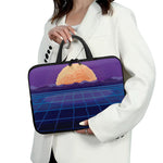 8-Bit Pixel Digital Landscape Print Laptop Sleeve With Handle