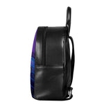 8-Bit Pixel Digital Landscape Print Leather Backpack
