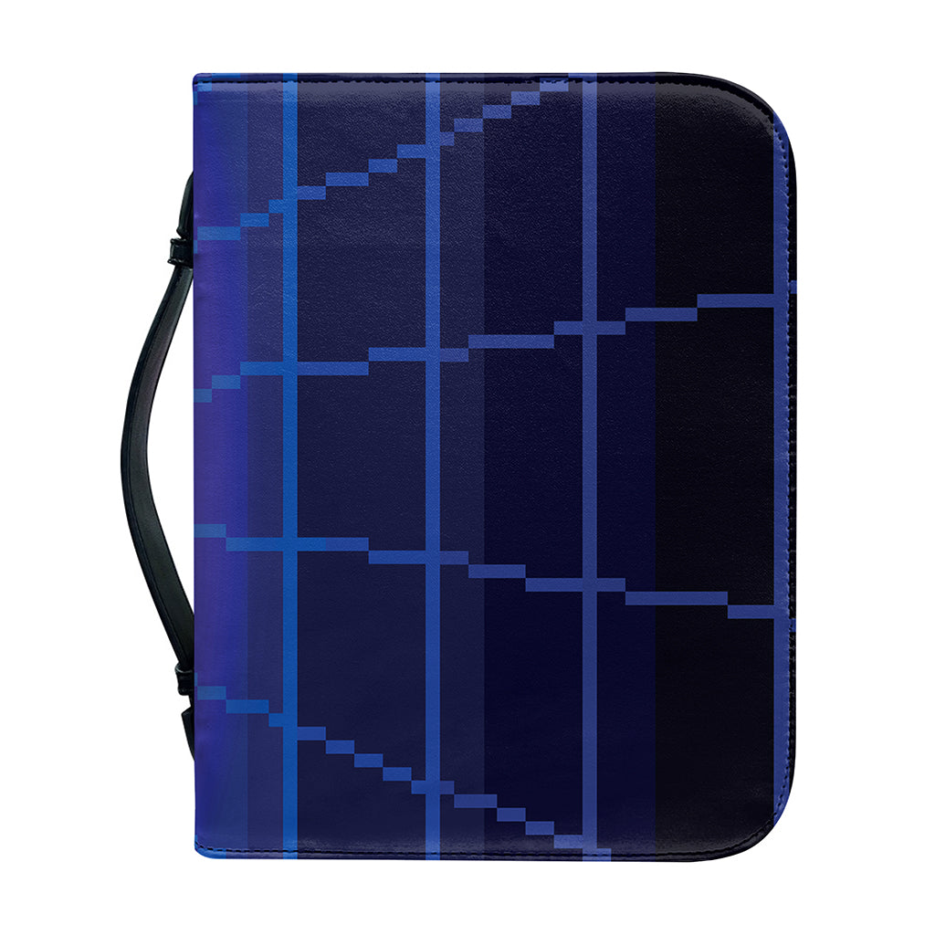 8-Bit Pixel Digital Landscape Print Leather Bible Cover
