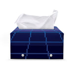 8-Bit Pixel Digital Landscape Print Leather Tissue Box Cover
