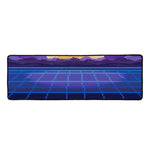 8-Bit Pixel Digital Landscape Print Long Kitchen Mat