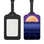 8-Bit Pixel Digital Landscape Print Luggage Tag