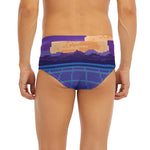 8-Bit Pixel Digital Landscape Print Men's Briefs