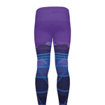8-Bit Pixel Digital Landscape Print Men's leggings