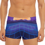 8-Bit Pixel Digital Landscape Print Men's Short Boxer Briefs