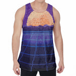 8-Bit Pixel Digital Landscape Print Men's Velvet Tank Top