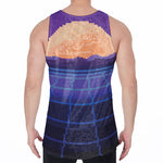 8-Bit Pixel Digital Landscape Print Men's Velvet Tank Top