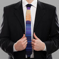 8-Bit Pixel Digital Landscape Print Necktie