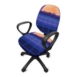8-Bit Pixel Digital Landscape Print Office Chair Cover