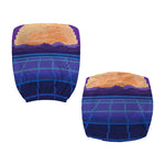 8-Bit Pixel Digital Landscape Print Office Chair Cover