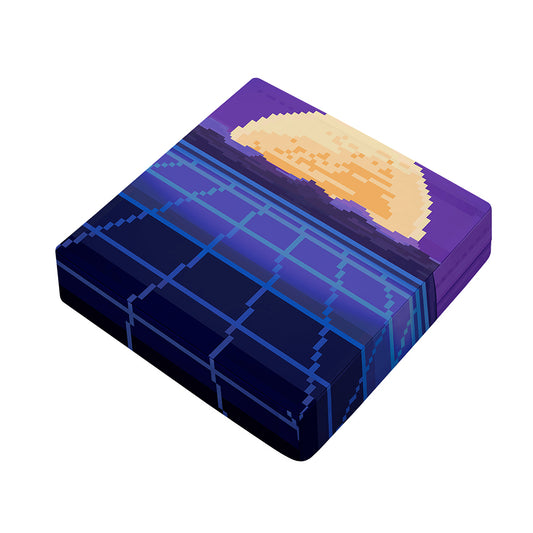 8-Bit Pixel Digital Landscape Print Outdoor Seat Cushion Cover