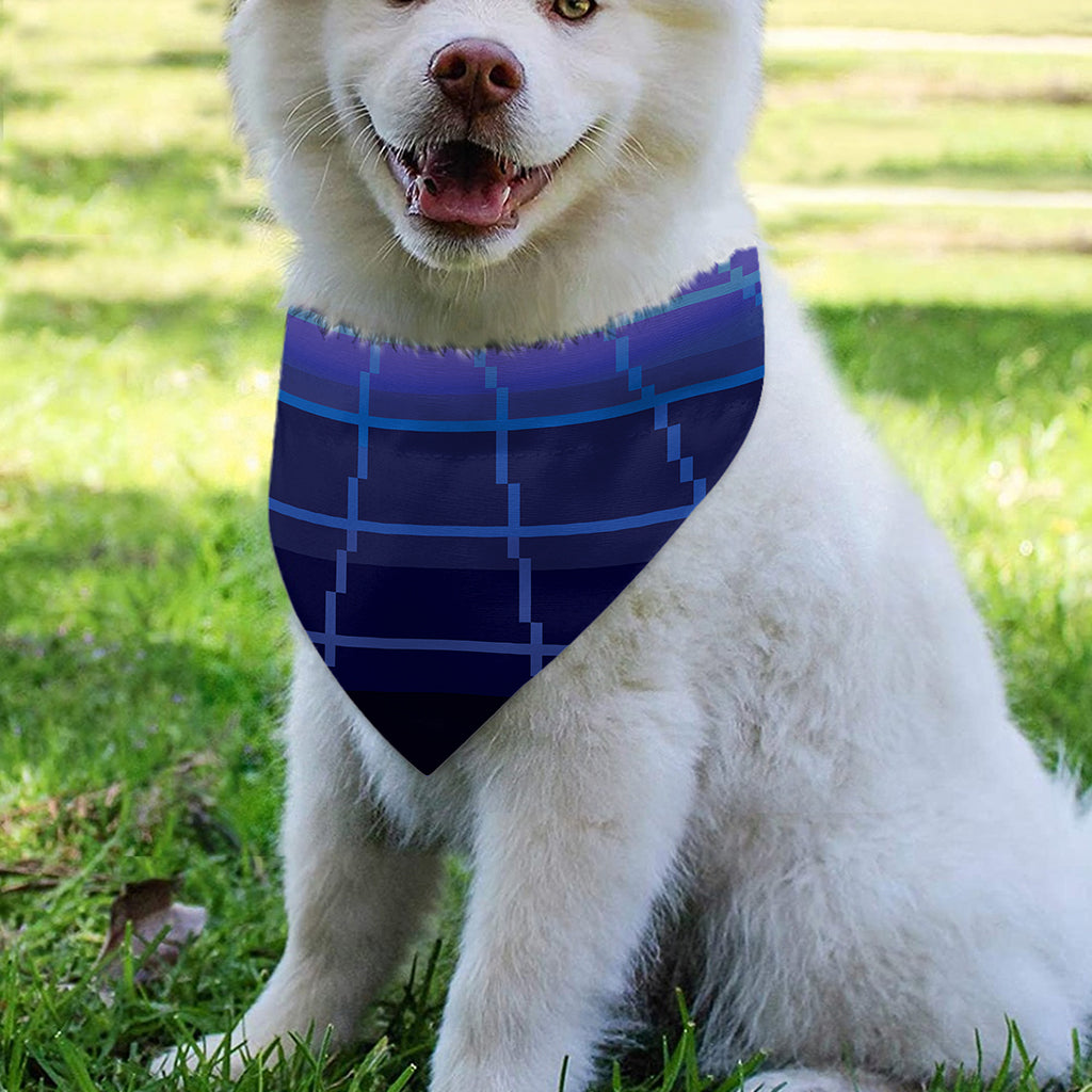 8-Bit Pixel Digital Landscape Print Over The Collar Dog Bandana