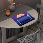 8-Bit Pixel Digital Landscape Print Placemat