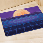 8-Bit Pixel Digital Landscape Print Polyester Doormat