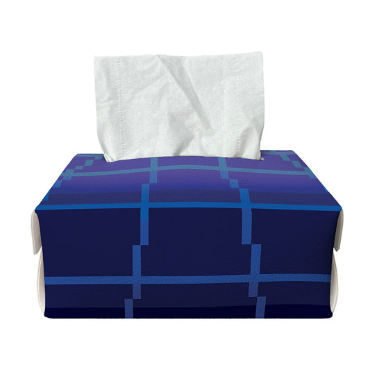 8-Bit Pixel Digital Landscape Print Rectangle Tissue Box Cover