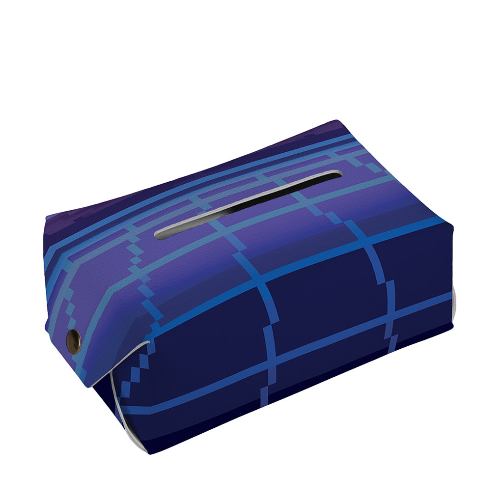 8-Bit Pixel Digital Landscape Print Rectangle Tissue Box Cover