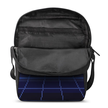8-Bit Pixel Digital Landscape Print Rectangular Crossbody Bag