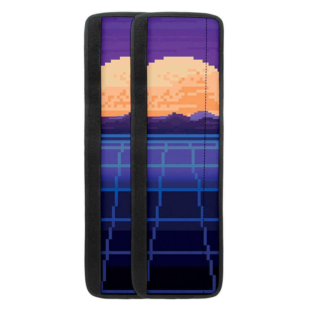 8-Bit Pixel Digital Landscape Print Refrigerator Handle Covers