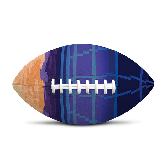 8-Bit Pixel Digital Landscape Print Rugby Ball