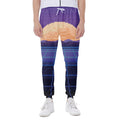 8-Bit Pixel Digital Landscape Print Joggers