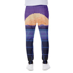 8-Bit Pixel Digital Landscape Print Scuba Joggers