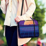 8-Bit Pixel Digital Landscape Print Shoulder Strap Bible Bag