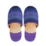 8-Bit Pixel Digital Landscape Print Slippers