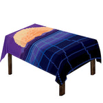 8-Bit Pixel Digital Landscape Print Tablecloth