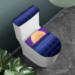 8-Bit Pixel Digital Landscape Print Toilet Lid And Tank Cover Set