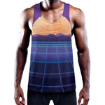 8-Bit Pixel Digital Landscape Print Training Tank Top
