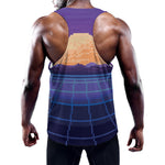 8-Bit Pixel Digital Landscape Print Training Tank Top