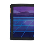 8-Bit Pixel Digital Landscape Print Trifold Wallet