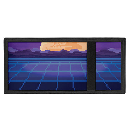 8-Bit Pixel Digital Landscape Print Trifold Wallet