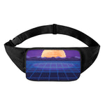 8-Bit Pixel Digital Landscape Print Waist Bag
