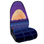 8-Bit Pixel Digital Landscape Print Waterproof Car Seat Cover