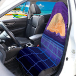 8-Bit Pixel Digital Landscape Print Waterproof Car Seat Cover