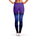 8-Bit Pixel Digital Landscape Print Women's Leggings
