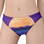 8-Bit Pixel Digital Landscape Print Women's Panties