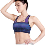 8-Bit Pixel Digital Landscape Print Women's Sports Bra