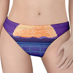 8-Bit Pixel Digital Landscape Print Women's Thong