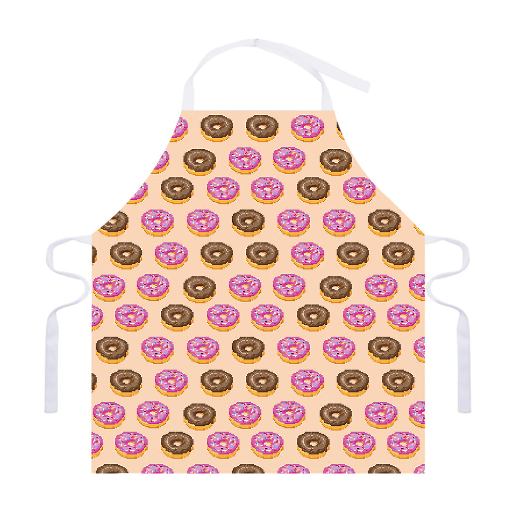 8-Bit Pixel Donut Print Adjustable Apron