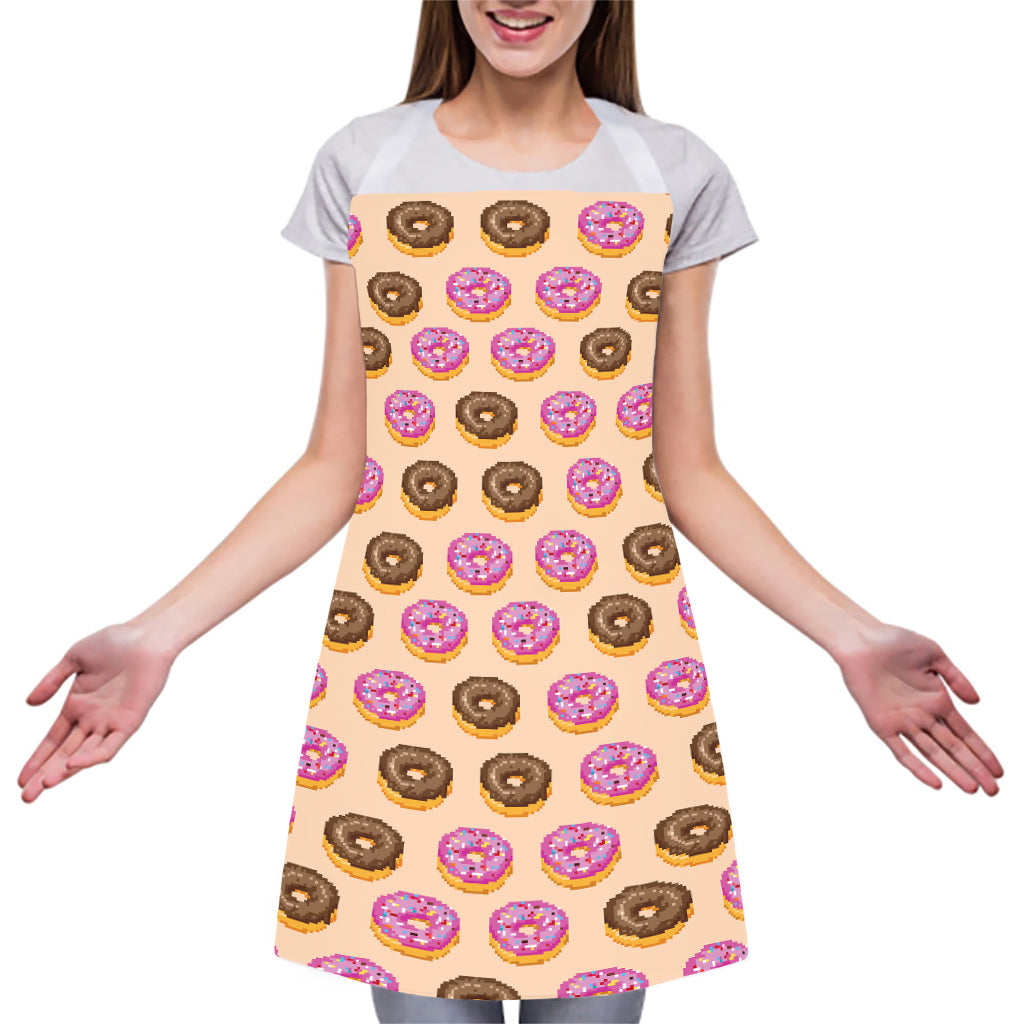 8-Bit Pixel Donut Print Adjustable Apron