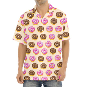 8-Bit Pixel Donut Print Aloha Shirt