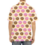 8-Bit Pixel Donut Print Aloha Shirt