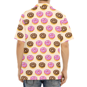 8-Bit Pixel Donut Print Aloha Shirt