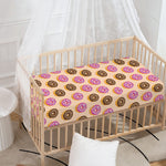 8-Bit Pixel Donut Print Baby Crib Sheet