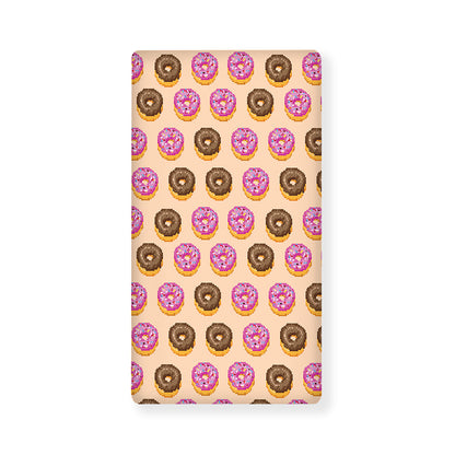 8-Bit Pixel Donut Print Baby Crib Sheet