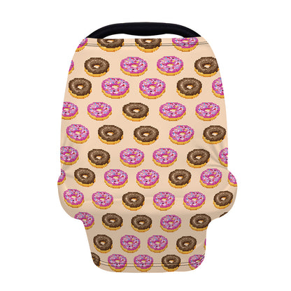 8-Bit Pixel Donut Print Baby Seat Cover