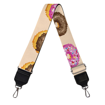 8-Bit Pixel Donut Print Bag Strap